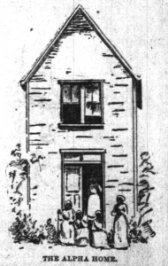 An 1892 Indianapolis News image of the Alpha Home for Aged Color Women, when it was located on Darwin Street.