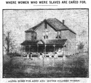 In March, 1900 this image of the Alpha Home facility on Darwin Street appeared in the Indianapolis News. 
